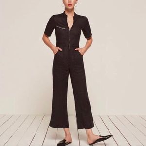 Reformation Flawed Linen Zip Jumpsuit